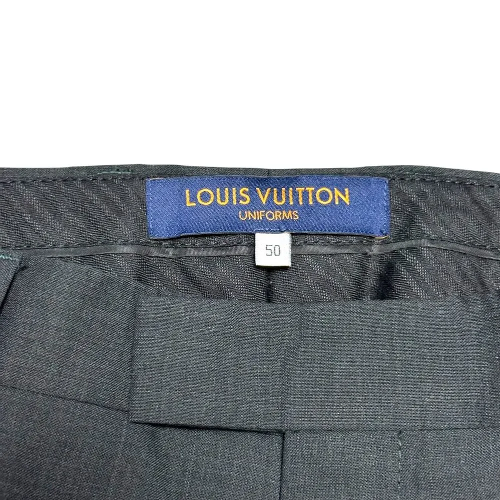 Louis Vuitton Uniforms Gray Wool Dress Pants Trousers Flat Front Sz 50 US 36x29
